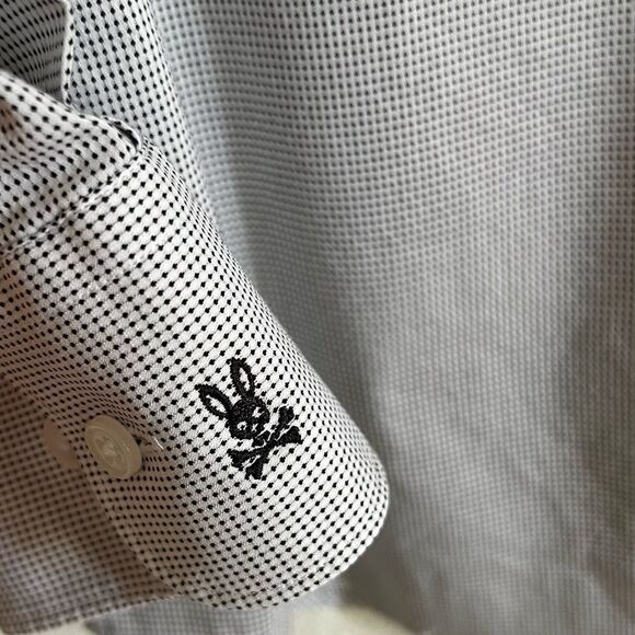 Psycho Bunny Modern Fit Printed Men’s Dress Shirt Size 15 32/33 - Picture 3 of 6